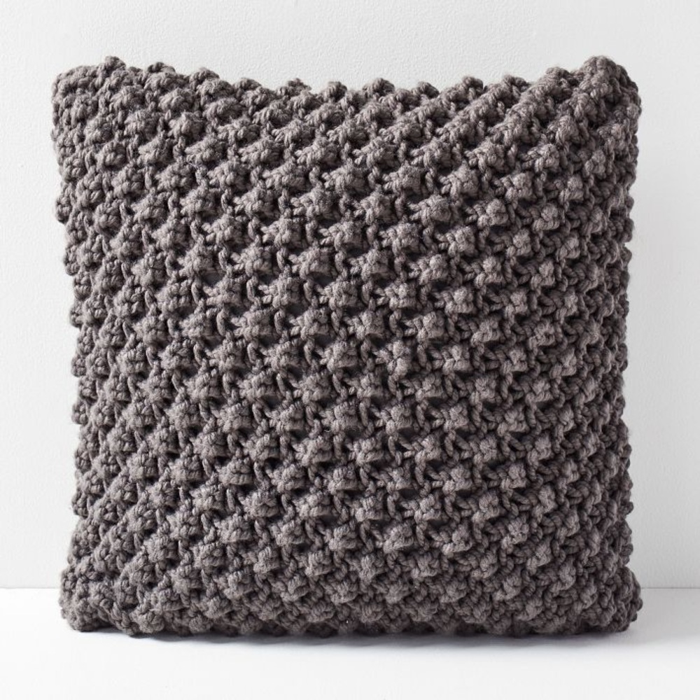 24”x24” West Elm bobble knit pillow cover